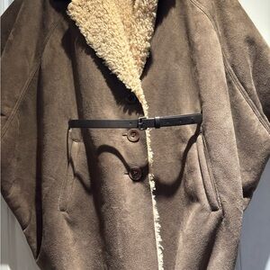 Trouve Tan Shearling Coat
